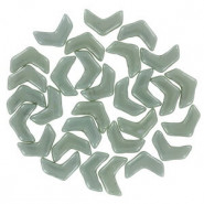 Chevron Duo Beads 10x4mm - Green luster